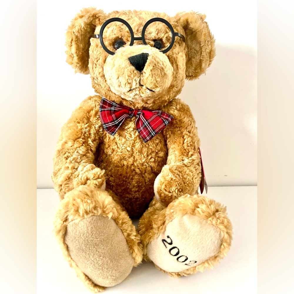 Dillard’s 2002 Large Teddy Bear w/Glasses and Bow Tie